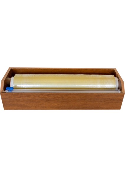 Pratik Kayar Kesme Bıçaklı Ahşap Tahta Streç Film Aparatı Ve 125m Strech Film