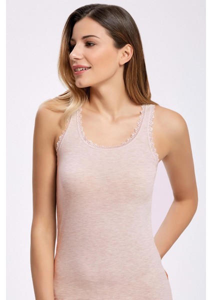 Ilke Kadın Melanjlı Kalın Askılı Atlet 2347 - 3 Adet