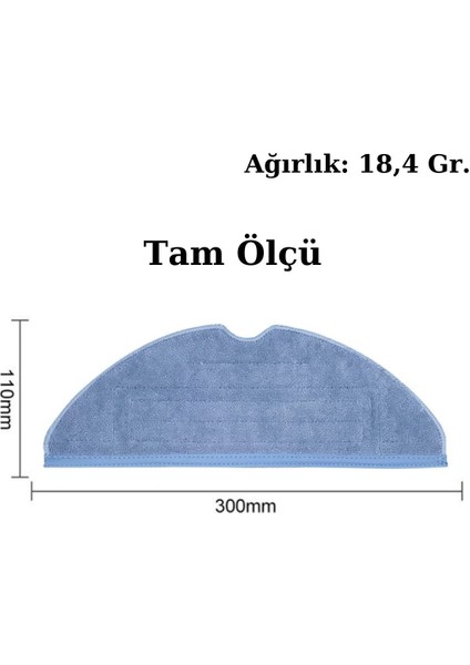 Roborock S8, S8+ Uyumlu Yedek Mop ve Yan Fırça-4 Parça