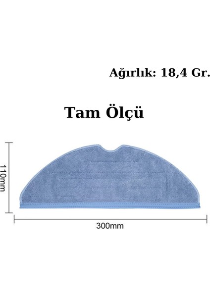 Roborock S8, S8 Pro Ultra, S8 Plus Uyumlu 2 Adet Mop Fiber Bez Paspas-Yüksek Kaliteli