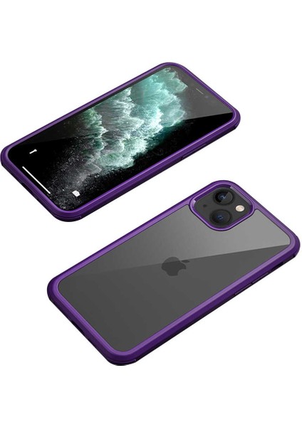 MRC İletişim Apple iPhone 13 Kılıf  Dor Silikon Temperli Cam Kapak