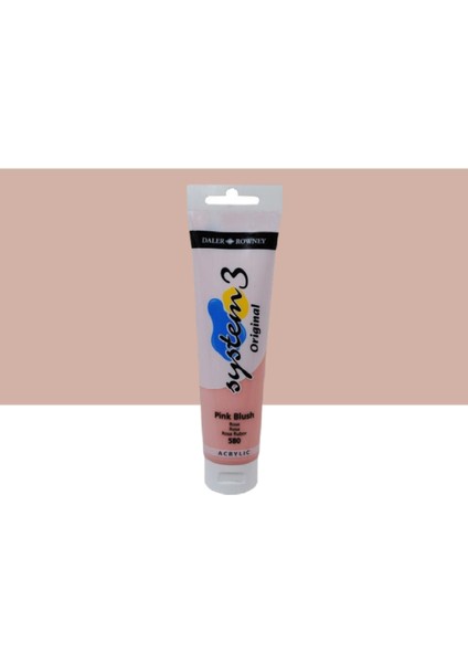 System 3 Akrilik Boya 150ML 580 Pink Blush