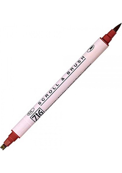 Scroll & Brush Pen Çift Çizgi Kaligrafi Kalemi Antique Burgundy 203