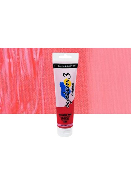 System 3 Akrilik Boya 150ML 720 Metallic Red