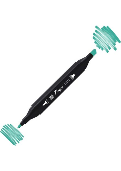 Twin Çift Uçlu Marker Kalemi BG57 Turquoise Green Light