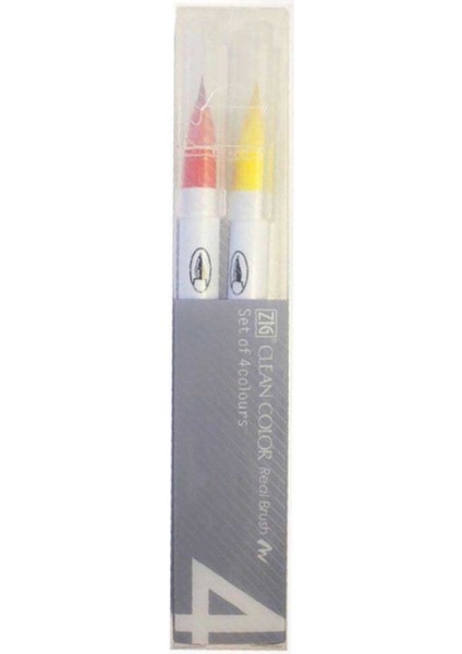 RB-6000AT Clean Color Real Brush Pen 4'lü Set Vc