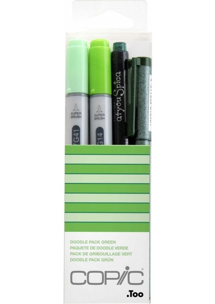 Ciao Marker Kalemi Doodle Pack Green Set