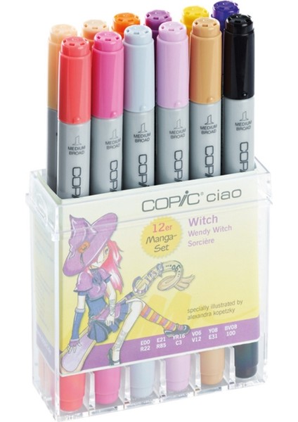 Ciao Marker Kalemi Wendy Witch 12'li Set