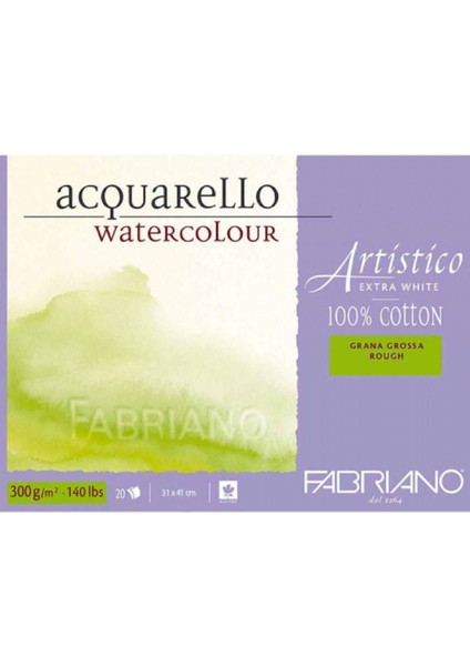 Artistico Extra White Rough 300GR Sulu Boya Blok 20 Sayfa 31X41CM