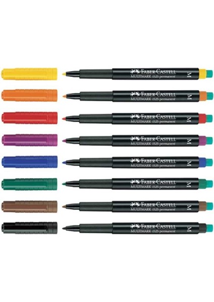 Faber Castel Faber Castell Permanent Asetat CD Kalemi M 8li Set