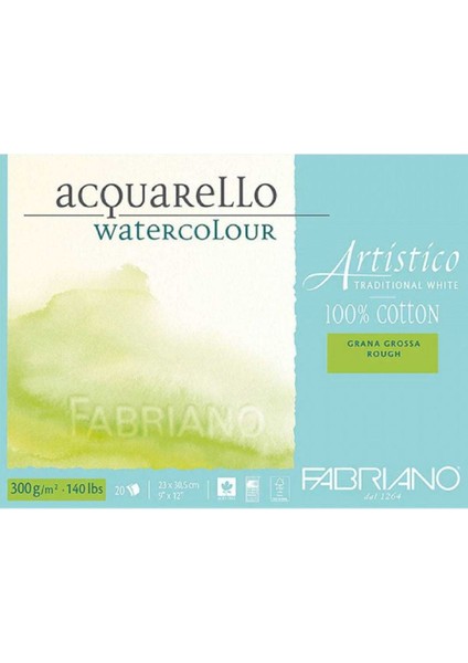 Artistico Traditional White Rough 300GR Suluboya Blok 20 Sayfa 23X30.5CM