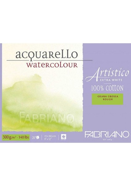 Artistico Extra White Rough 300GR Sulu Boya Blok 20 Sayfa 23X30.5CM