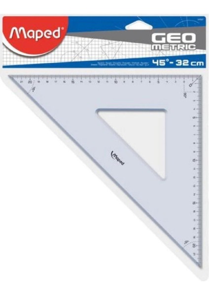 32CM Teknik Gönye Plastik Cetvel 45°