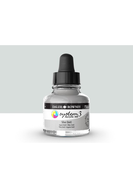 System 3 Sıvı Akrilik Mürekkep Boya 29.5ml 702 Silver