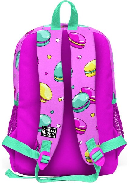 Kids Açık Pembe Su Yeşili Makaron Desenli 3’lü Okul Çanta Seti SET0123462 indirimleri