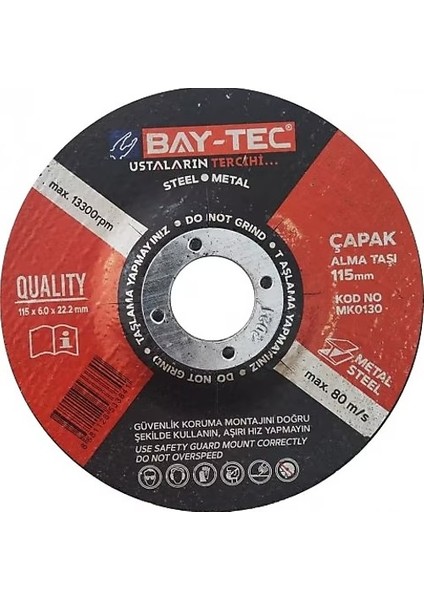 Çapak Alma Taşı 115 mm Taşlama 5 Adet