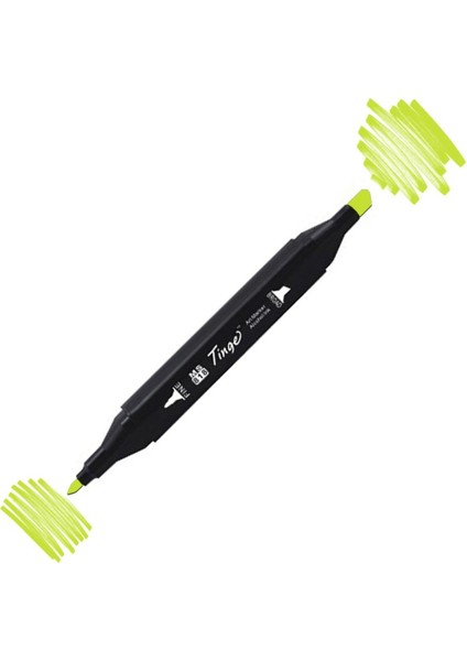 Twin Çift Uçlu Marker Kalemi GY48 Yellow Green