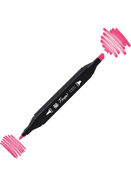 Twin Çift Uçlu Marker Kalemi R5 Cherry Pink