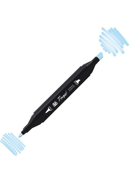 Twin Çift Uçlu Marker Kalemi PB185 Pale Blue Light