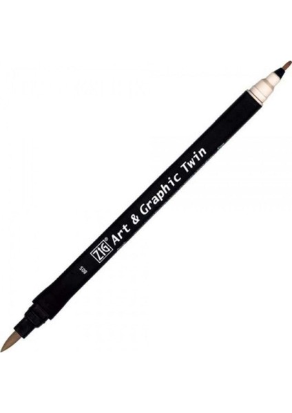 Art & Graphic Twin Tut-80 Fırça Uçlu Marker Black 009