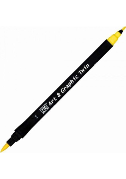 Art & Graphic Twin Tut-80 Fırça Uçlu Marker Mid Yellow 110