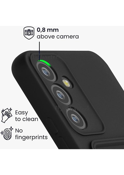 Samsung Galaxy A34 Uyumlu Kılıf Kamera Korumalı Kartvizitli Cüzdan Silikon Kartlıklı Yumuşak Kapak