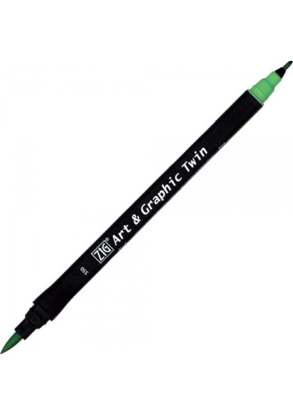 Art & Graphic Twin Tut-80 Fırça Uçlu Marker Emerald Green 550