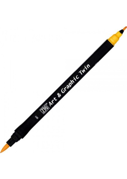 Art & Graphic Twin Tut-80 Fırça Uçlu Marker Yellow 001
