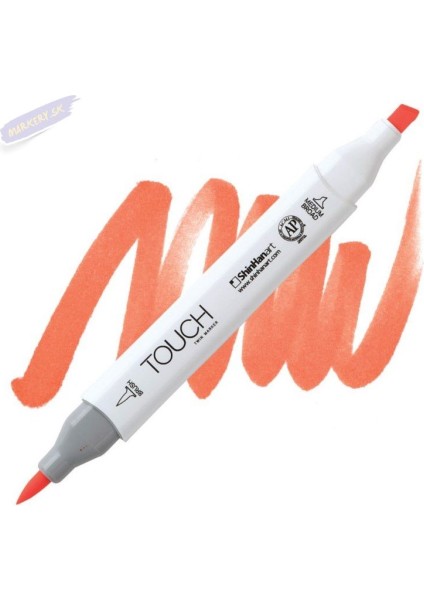 Touch Twın Brush Pen : Çift Taraflı Marker : F122 Fluorescent Orange