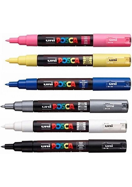 Posca Pc-1m 0.7 mm Su Bazlı Markör 6'lı Set