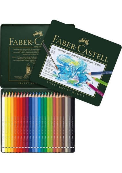 Faber Castel Albrecht Dürer Watercolour Pencils Sulu Boya Kalemi 24&#39;lü Metal Kutu fiyatları