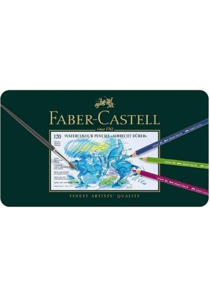 Faber Castel Albrecht Dürer Watercolour Pencils Sulu Boya Kalemi 120'LI Metal Kutu