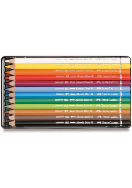 Faber Castel Albrecht Dürer Watercolour Pencils Sulu Boya Kalemi 12'li Metal Kutu modelleri