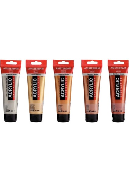 Amsterdam Akrilik Boya 120ML 5'li Set Metalik Tonları Renkleri