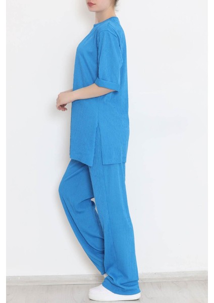 Kadın Mavi Fitilli Duble Kol Takım fiyatları