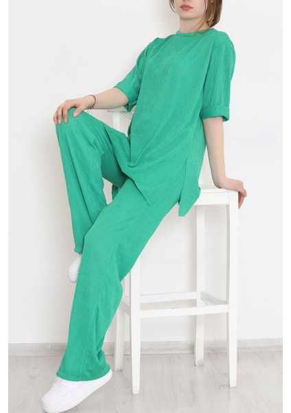Kadın Yeşil Fitilli Duble Kol Takım fiyatları