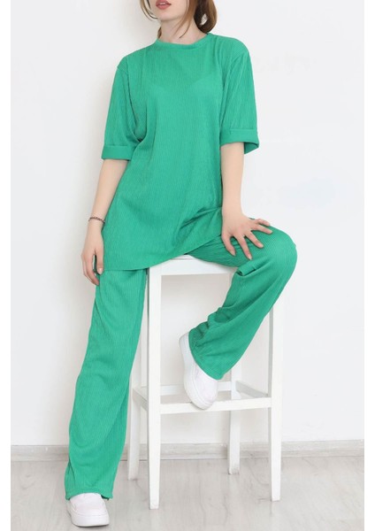 Kadın Yeşil Fitilli Duble Kol Takım modelleri