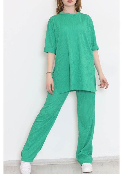 Kadın Yeşil Fitilli Duble Kol Takım indirimleri