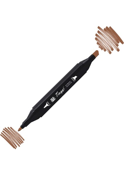 Twin Çift Uçlu Marker Kalemi BR96 Mahogany