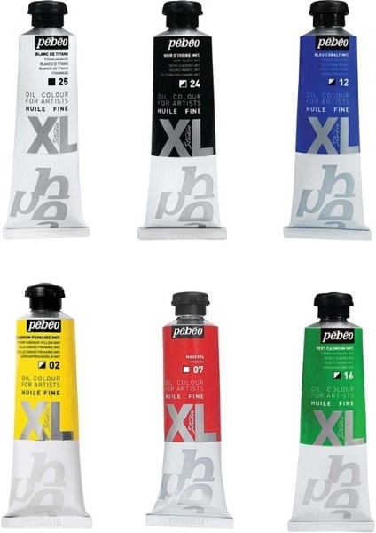 Huile Fine Xl Yağlı Boya 37ML 6'lı Set Ana Renkler