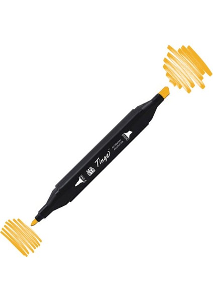 Twin Çift Uçlu Marker Kalemi YR31 Dark Yellow