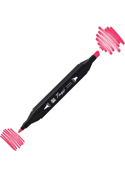 Twin Çift Uçlu Marker Kalemi R4 Vivid Red