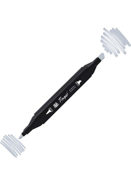 Twin Çift Uçlu Marker Kalemi Bg3 Blue Grey