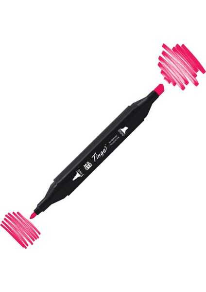 Twin Çift Uçlu Marker Kalemi R10 Deep Pink
