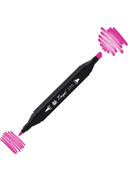 Twin Çift Uçlu Marker Kalemi RP86 Vivid Reddish Purple