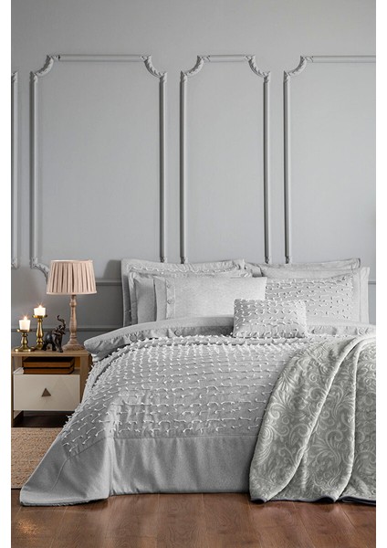 Naturel Çeyiz Seti Gri 11 Parça