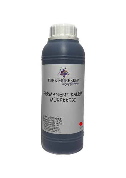 Permanent Kalem Mürekkebi Kırmızı 500 Ml.