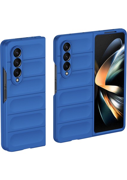 Samsung Galaxy Z Fold4 5g Cilt-Touch Sert Pc Geri Kılıf Damla Damalı Korumalı Sağlam Telefon Kapağı (Yurt Dışından)