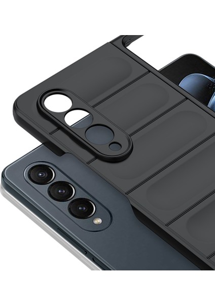Samsung Galaxy Z Fold4 5g Cilt-Touch Sert Pc Geri Kılıf Damla Damalı Korumalı Sağlam Telefon Kapağı (Yurt Dışından)