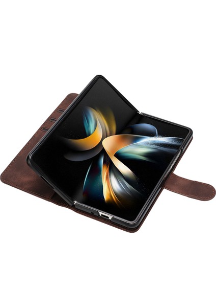 Samsung Galaxy Z Fold4 5g Pu Deri Cüzdan Katlanır Telefon Kılıfı Basılı Şok Geçirmez Kapak (Yurt Dışından) fiyatları